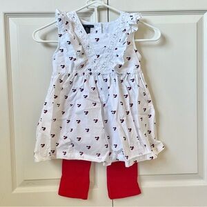 Tommy Hilfiger toddler girls logo sleeveless set size 6x